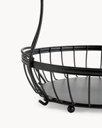 Frutero de 2 pisos en metal negro