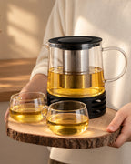 Tetera de vidrio con calentador 1,5 L