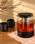 Tetera de vidrio con calentador 1,5 L