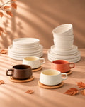 Mesa de otoño cálida para ocho
