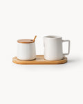 Miamio Cappuccinotassen Set Keramik mit Milch- und Zucker-Set