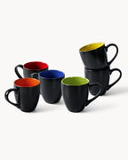 Miamio Kaffeetassen Le Papillon 6er Set Keramik 350ml